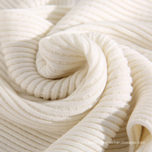 70G/M White 6*7 jacquard rib spun silk jersey 100% silk for clothes